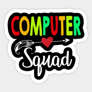 Computer Squad Teacher Back To School Sticker